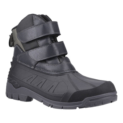 Mens Cotswold Kempsford Black Waterproof Snow Boots - Black