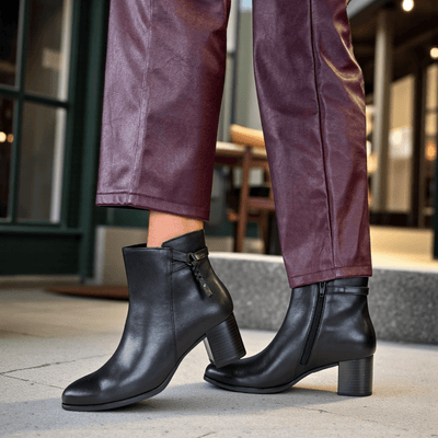 Womens Gabor 75.692 Block Heel Ankle Boots - Black