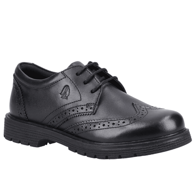 Hush Puppies Sally Junior Girls Brogue School Shoe - Black
