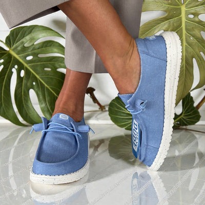 Womens HEYDUDE Wendy Stretch Canvas - Hydrangea Blue