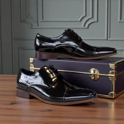 Mens Escape Velvit Elvis Formal Lace-up Shoe - Marine