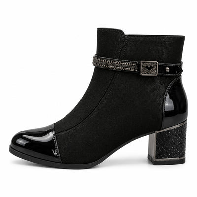 Womens Redz H701 Black Ankle Boots - Black