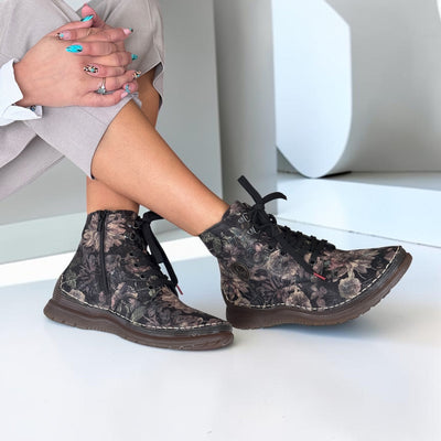 Womens Rieker 53632 Black Pastel Boots - Black Pastel