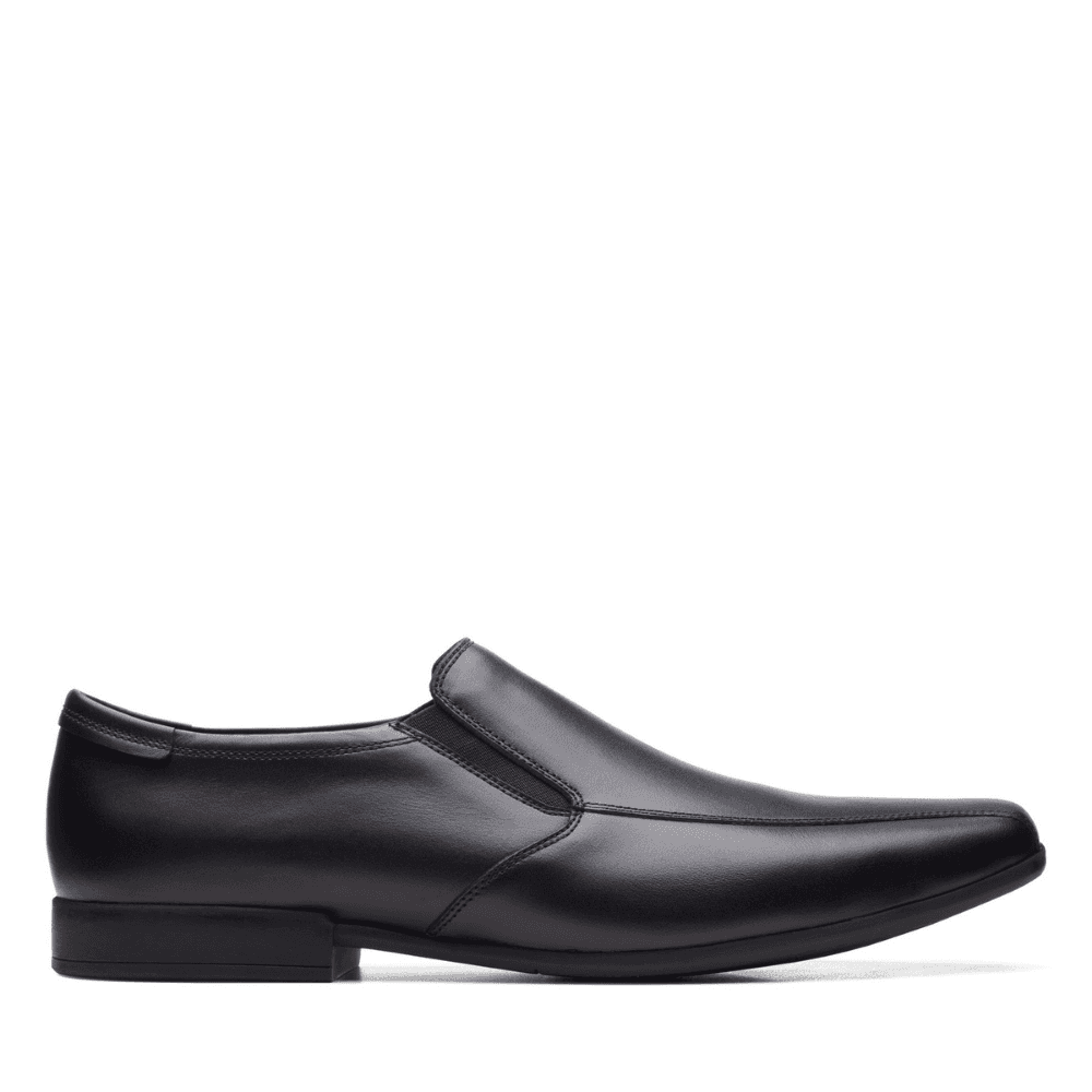 Clarks Sidton Edge Black Leather Slip-On Smart Shoe |Millars Shoe