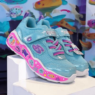 Skechers Infants Play Scene: Fun-Squad Trainers - Turquoise Multi
