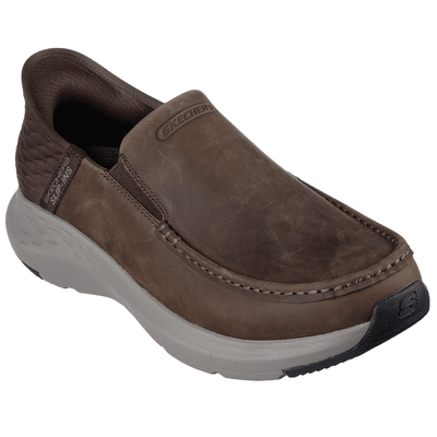 Mens Skechers 204866 Slip Ins Relaxed Fit Slip On Shoes - Dark Brown