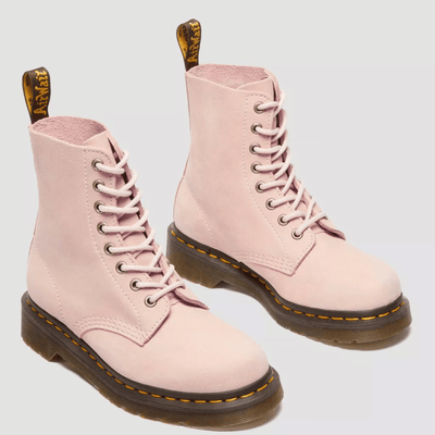 Womens Dr Martens 1460 Pascal Nubuck Leather Boots - Powder Pink