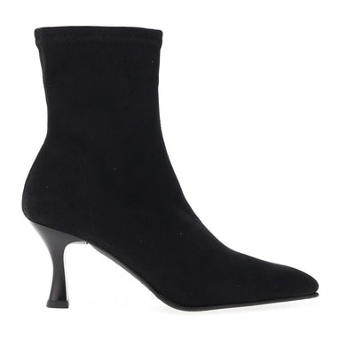Womens Miss Elastic 78042 Faux Stretch Ankle Boot - Negro