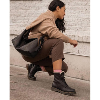 Womens Dr Martens 1460 Serena Fur Lined Boots - Black