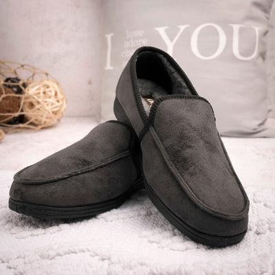 Mens Lazy Dogz Eden II Memory Foam Slippers - Grey