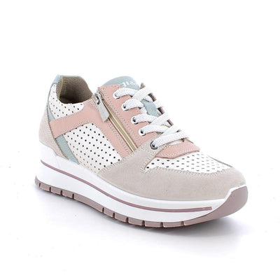 Womens Igi & Co Side Zip Trainers - Pink and Platinum