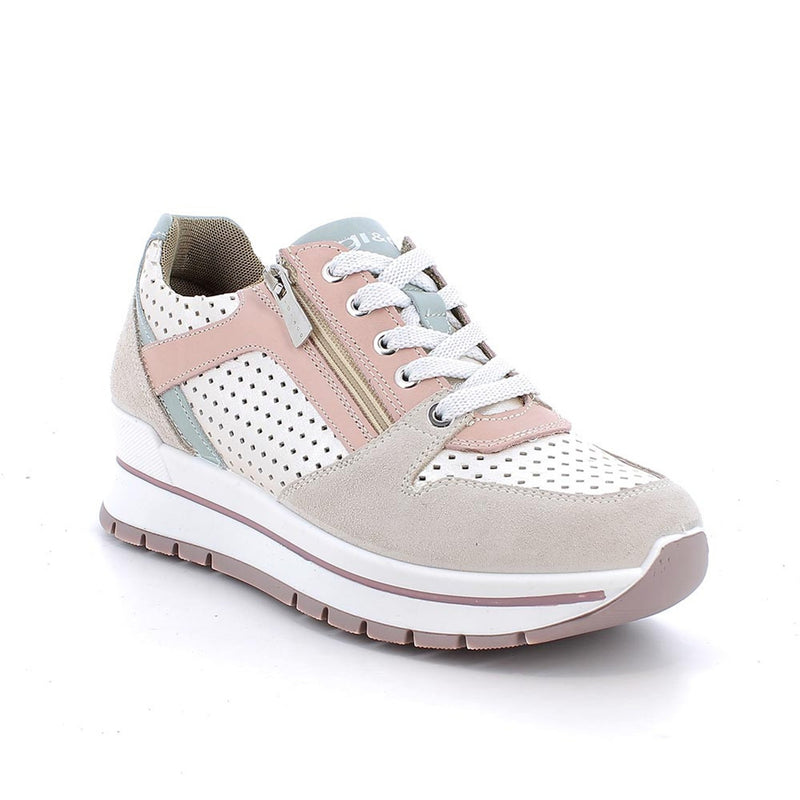 Womens Igi & Co Side Zip Trainers - Pink and Platinum