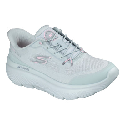 Womens Skechers 125881 Go Walk Max Cushioning Hyper Burst Trainers - Pale Grey & Green