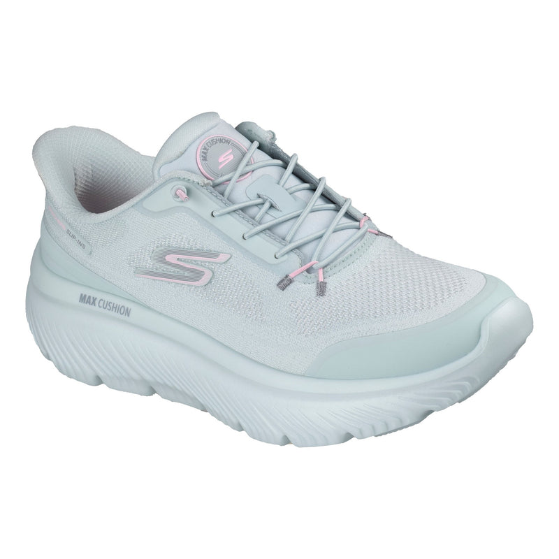 Womens Skechers 125881 Go Walk Max Cushioning Hyper Burst Trainers - Pale Grey & Green