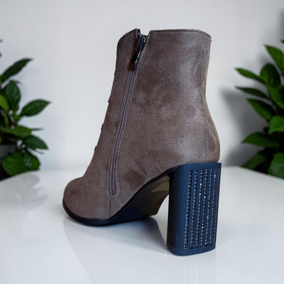 Womens Redz D6036 Taupe Ankle Boots - Taupe