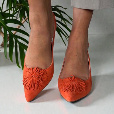 Womens Lotus ULS620 Caterina Slingback Court Delfina Shoes - Orange