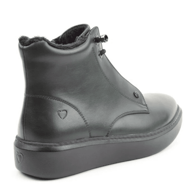 Womens Heavenly Feet Petra Lined Wedge Booties - Forest-Green