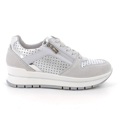 Womens Igi & Co Side Zip Trainers - Silver
