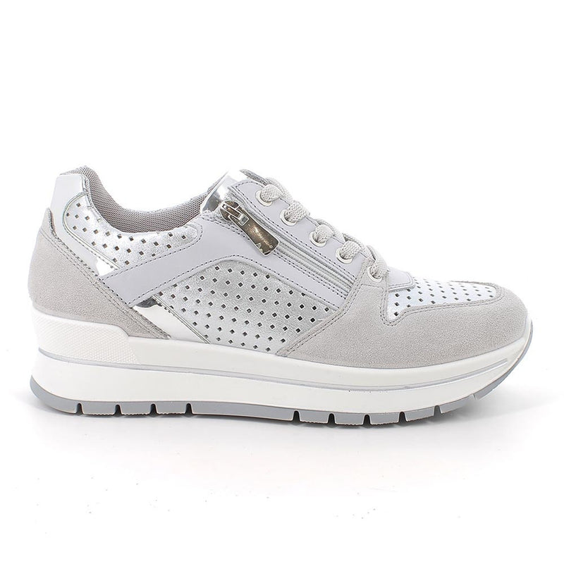 Womens Igi & Co Side Zip Trainers - Silver