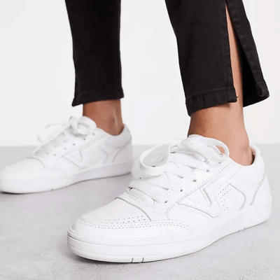 Womens Vans Lowland Triple White Leather Trainer - White