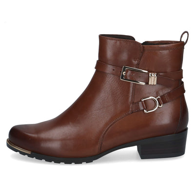 Womens Caprice 25307 Cognac Nappa Ankle Boots - Cognac Nappa