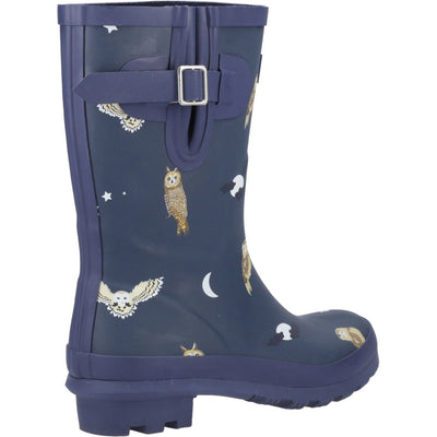 Womens Cotswold Woodland Mid Wellingtons - Owls