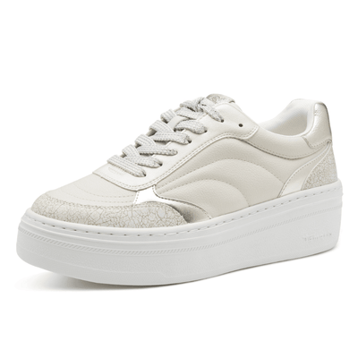 Womens Tamaris 23756 Platform Trainers - White