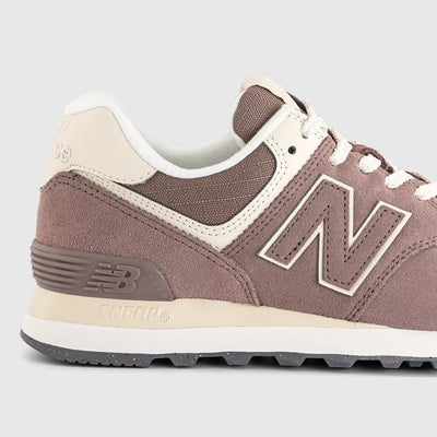 New Balance Women's 574 Trainers - Rust with Sea Salt - Mauve