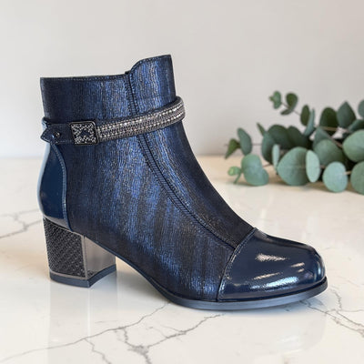 Womens Redz H701 Ankle Boots - Navy