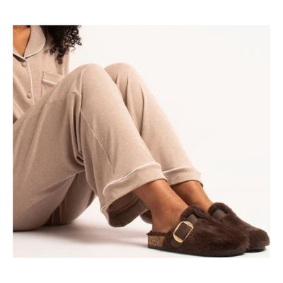 Womens Lunar Rhianna Mule Slippers - Brown