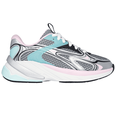 Girls Skechers S2K Sporty Trainers - Silver Multi