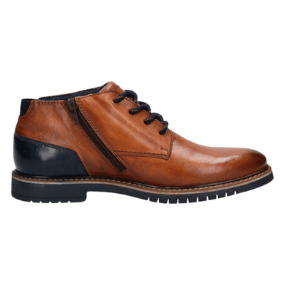 Bugatti Mens 8373H Tan Leather Lace Up Ankle Boots - Tan
