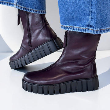 Womens Gabor 8016 Bordeaux Ankle Boots - Bordeaux