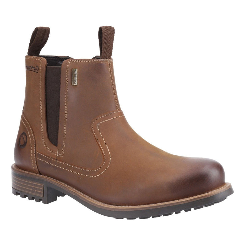 Mens Cotswold Worcester Waterproof Chelsea Boots - Light Brown