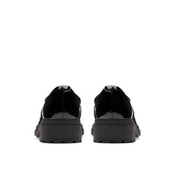 Girls Clarks Orinoco3 Edge School Shoes - Black Patent