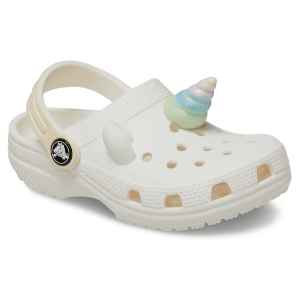 Infant Crocs Toddler Classic I Am Rainbow Unicorn Clogs - White