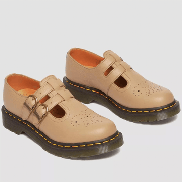 Womens Dr Martens 8065 Mary Jane Shoes Virginia Leather - Tan