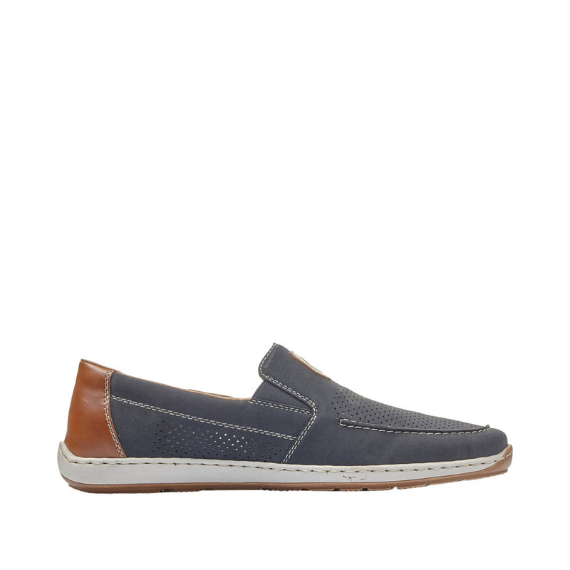 Mens Rieker 08866 Blue Flats - Blue