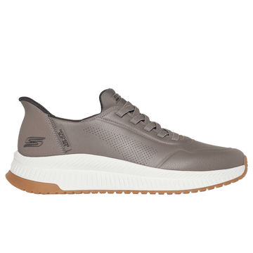 Mens Skechers Slip-ins Bobs Sport Squad Chaos Trainers - Taupe