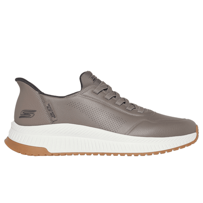 Mens Skechers Slip-ins Bobs Sport Squad Chaos Trainers - Taupe