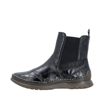 Womens Rieker 53651 Black Boots - Black