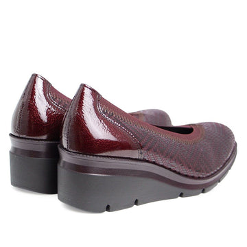Womens Pitillos 11532 Burgundy Wedge Pumps - Burgundy