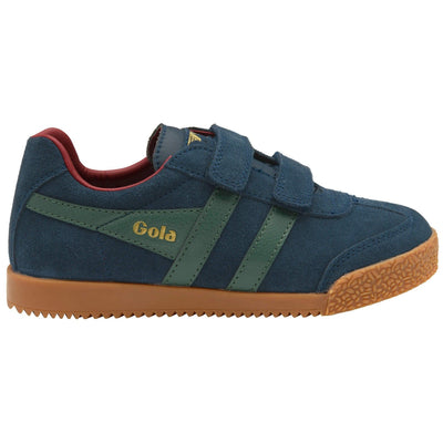 Kids Gola Harrier Strap Navy Trainers - Navy
