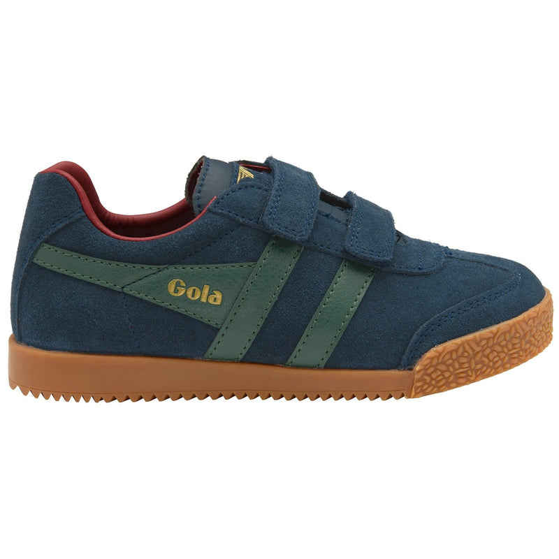 Kids Gola Harrier Strap Navy Trainers - Navy