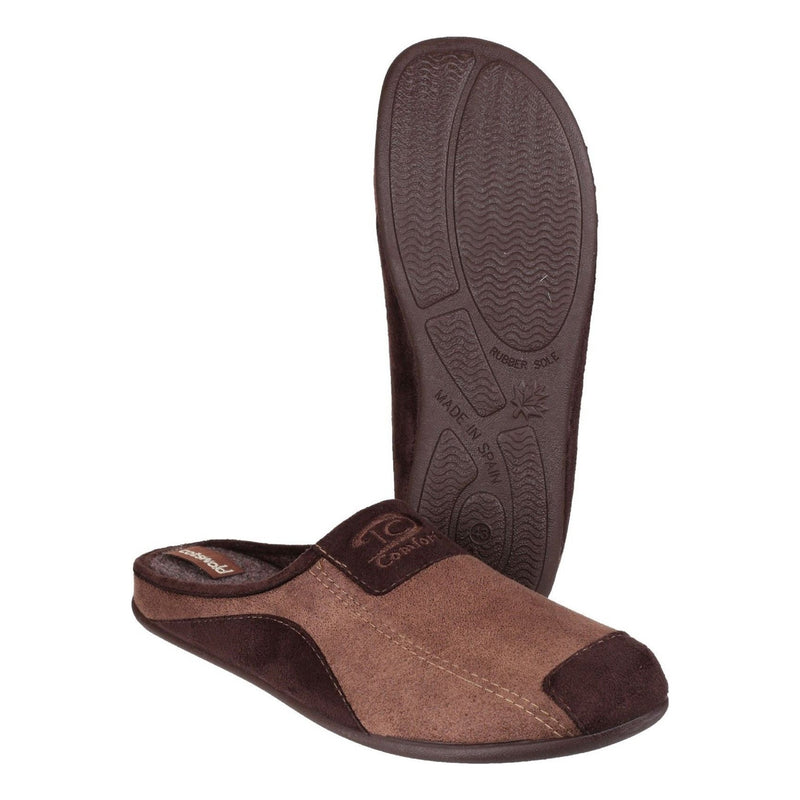 Mens Cotswold Westwell Slippers - Brown