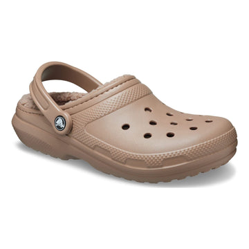 Mens Crocs Classic Lined Slippers - Latte