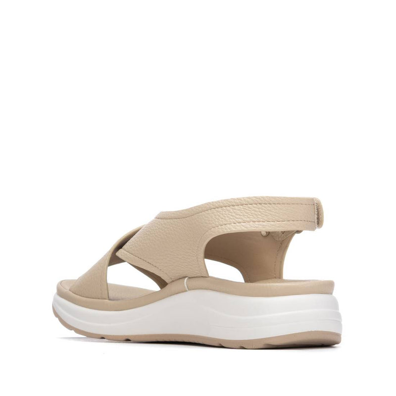 Womens Xti 145172 Crossover Sandals - Beige