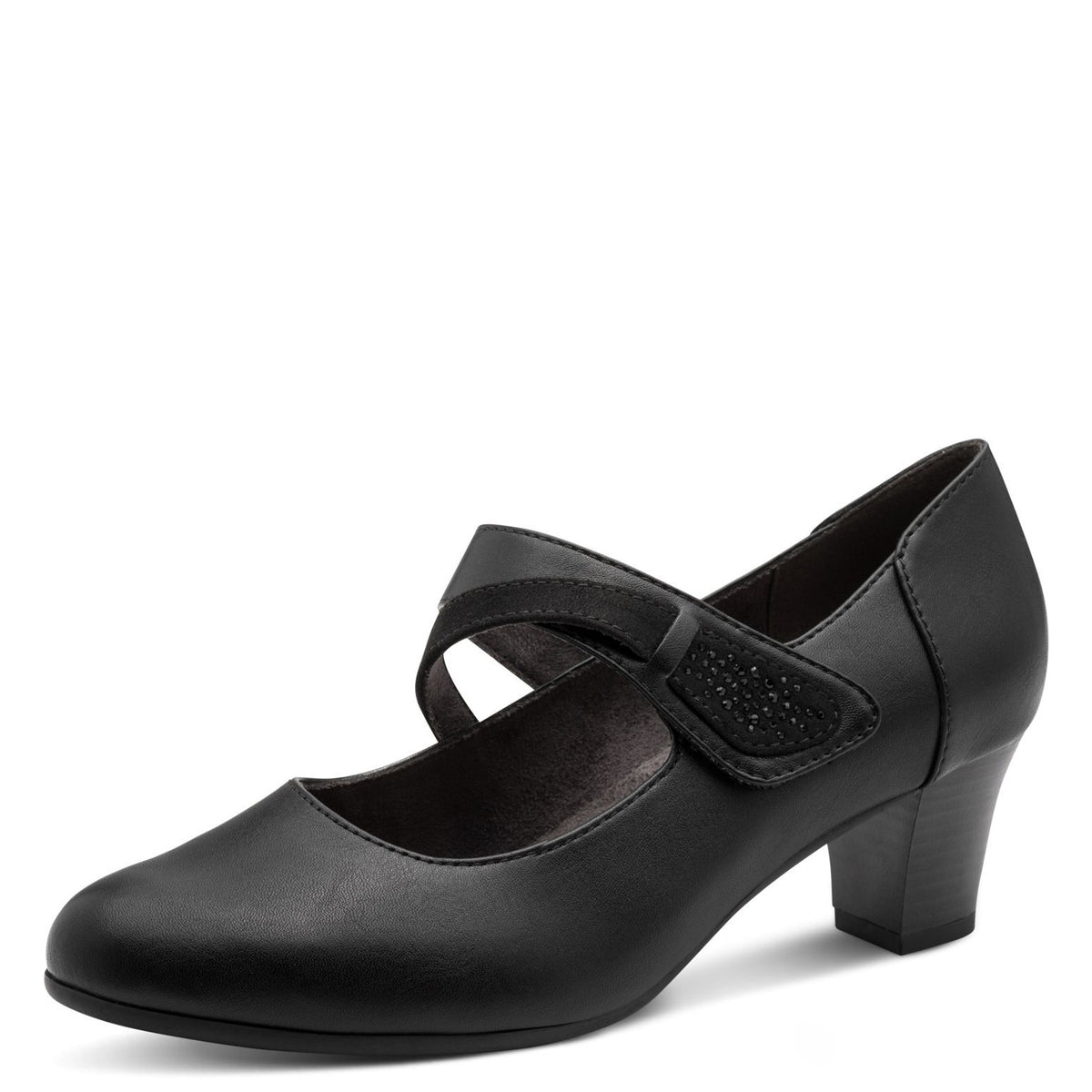 Womens Jana 24465 Black Mary Jane Heels