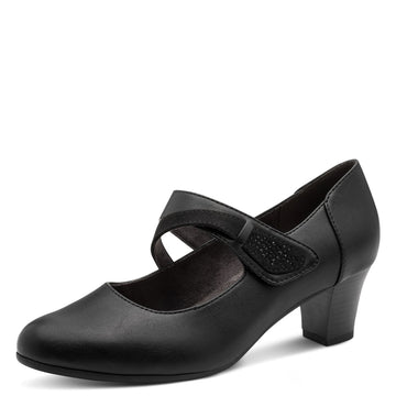 Womens Jana 24465 Black Block Heels - Black