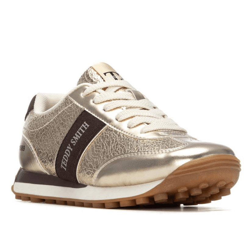 Womens Teddy Smith 120548 "1989" Trainers - Gold